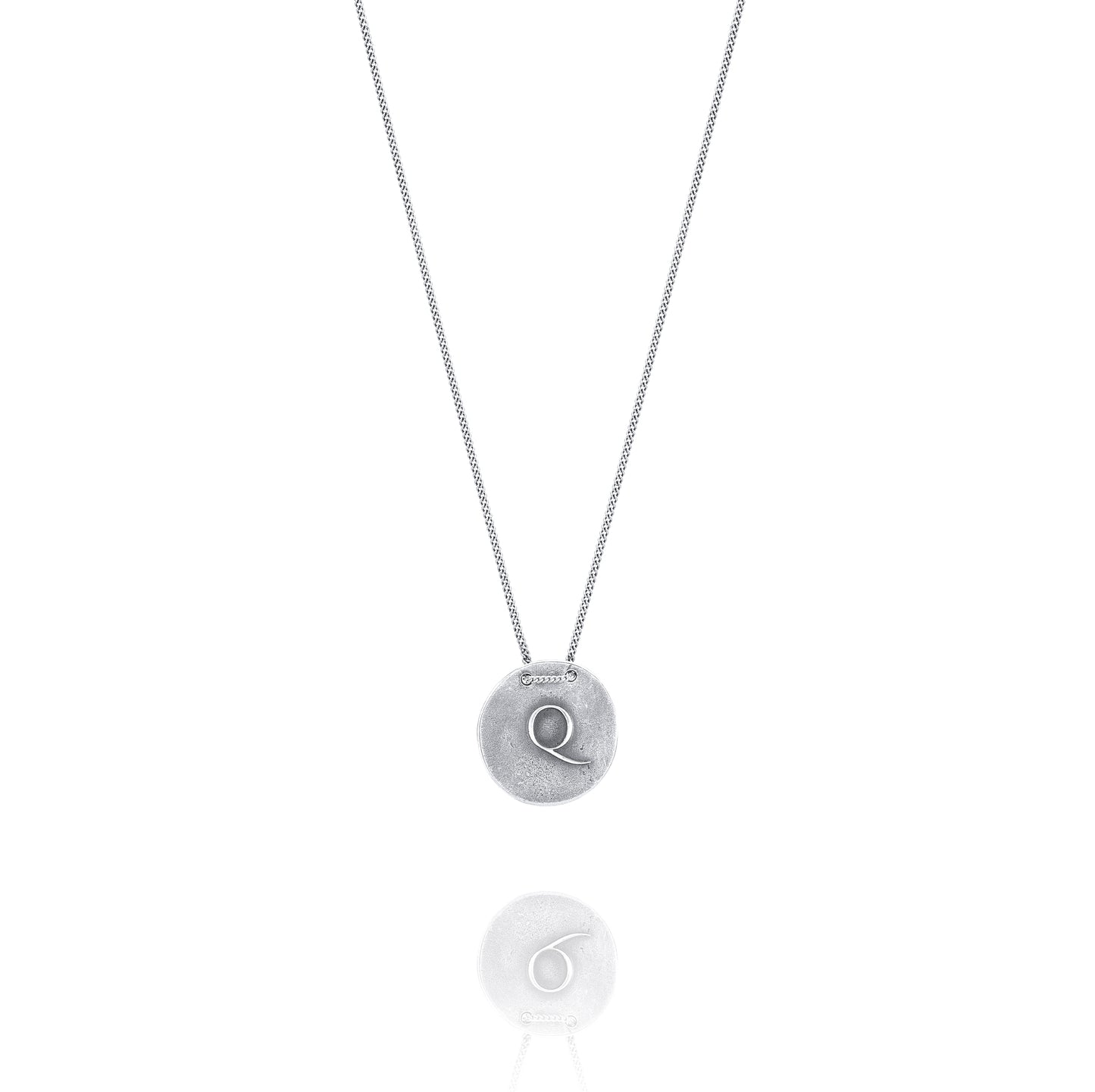 Silver Necklace Q from Quesnelia Front