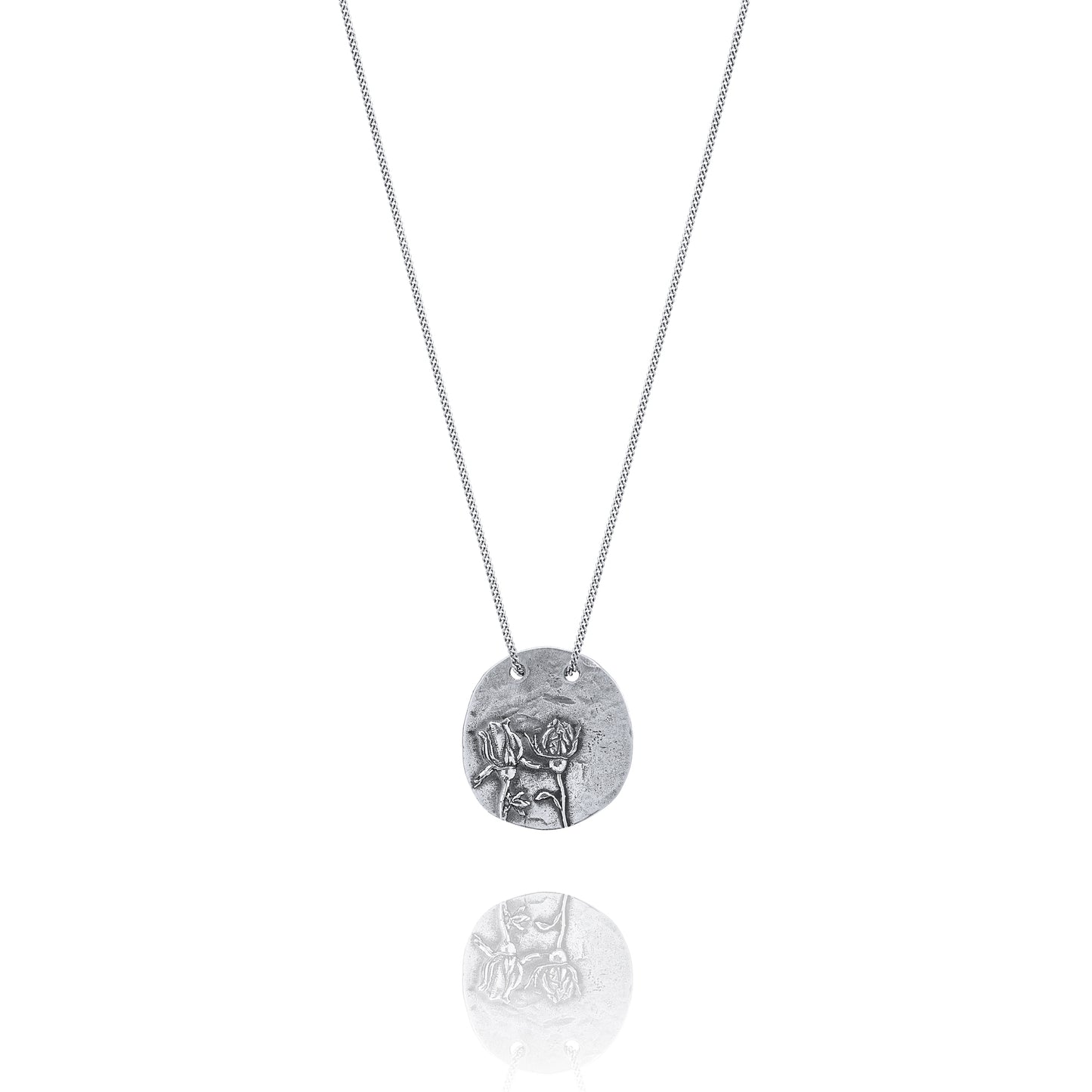 Silver Necklace R from Rosa Back