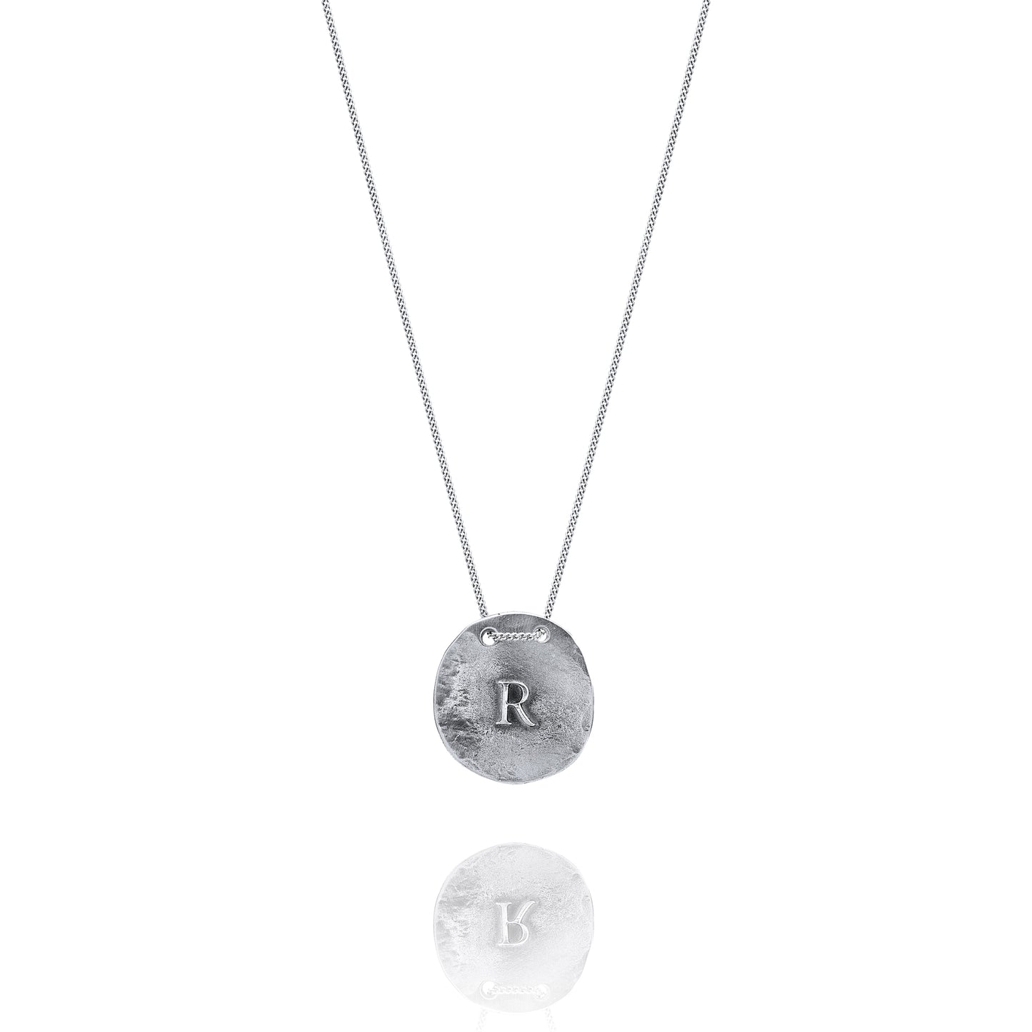 Silver Necklace R from Rosa Front