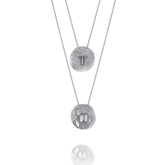 Silver Necklace T from Tulip
