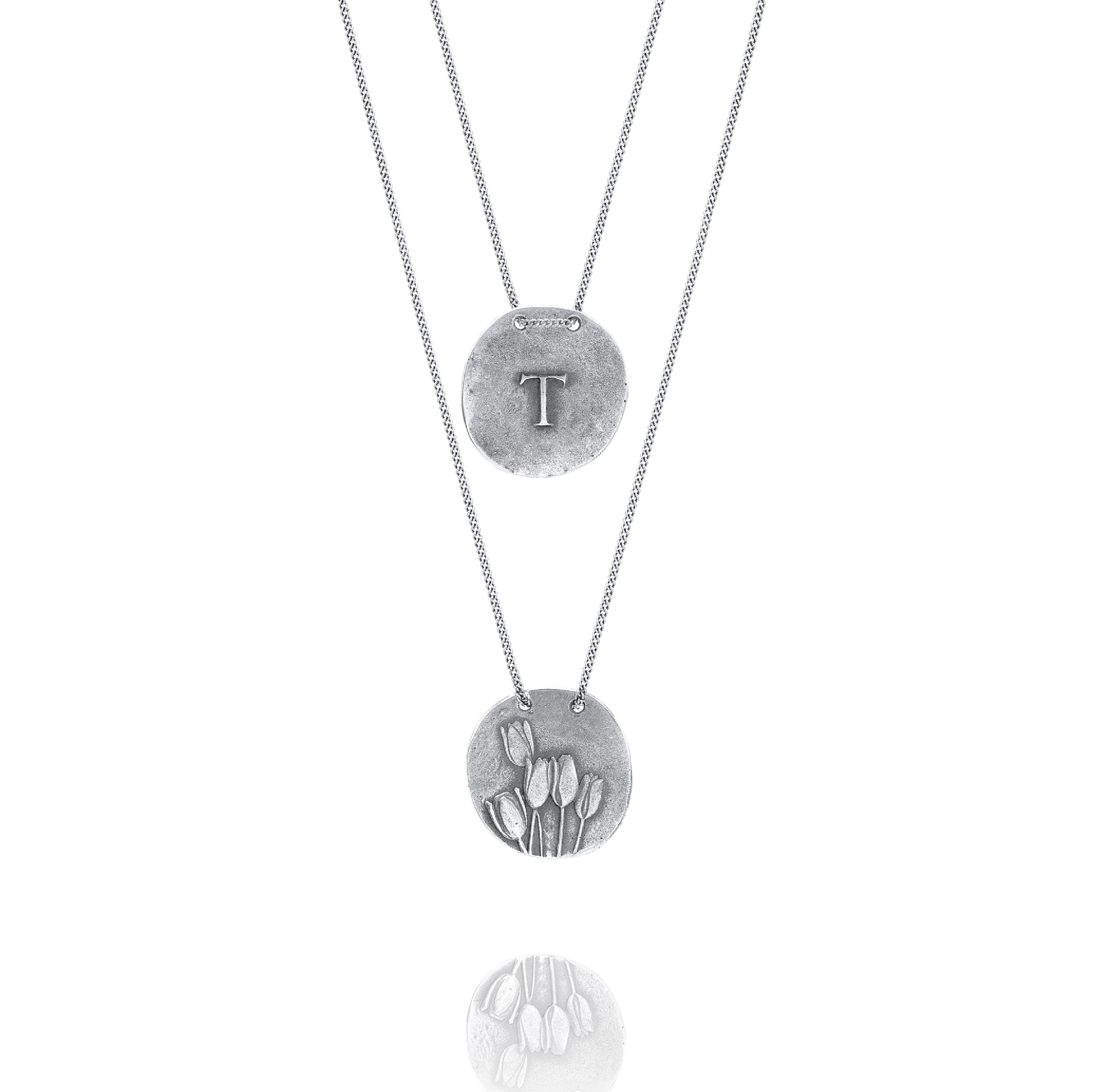 Silver Necklace T from Tulip