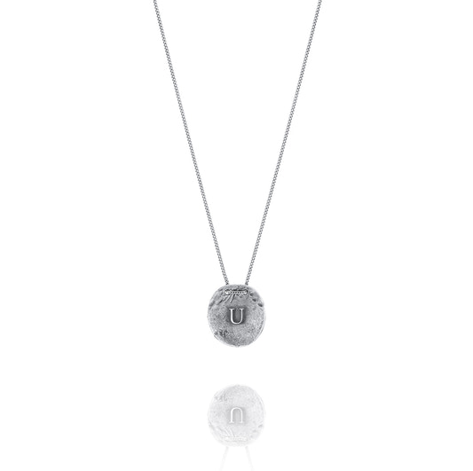 Silver Necklace U from Urze Front