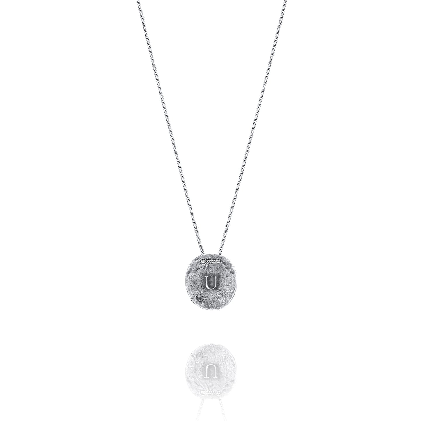 Silver Necklace U from Urze Front