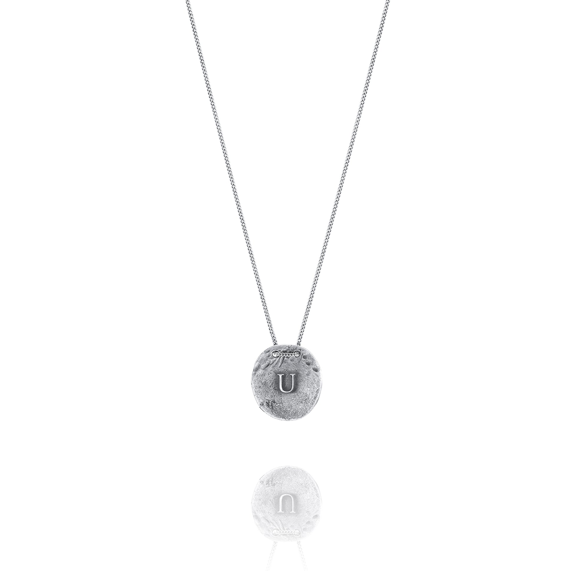 Silver Necklace U from Urze Front