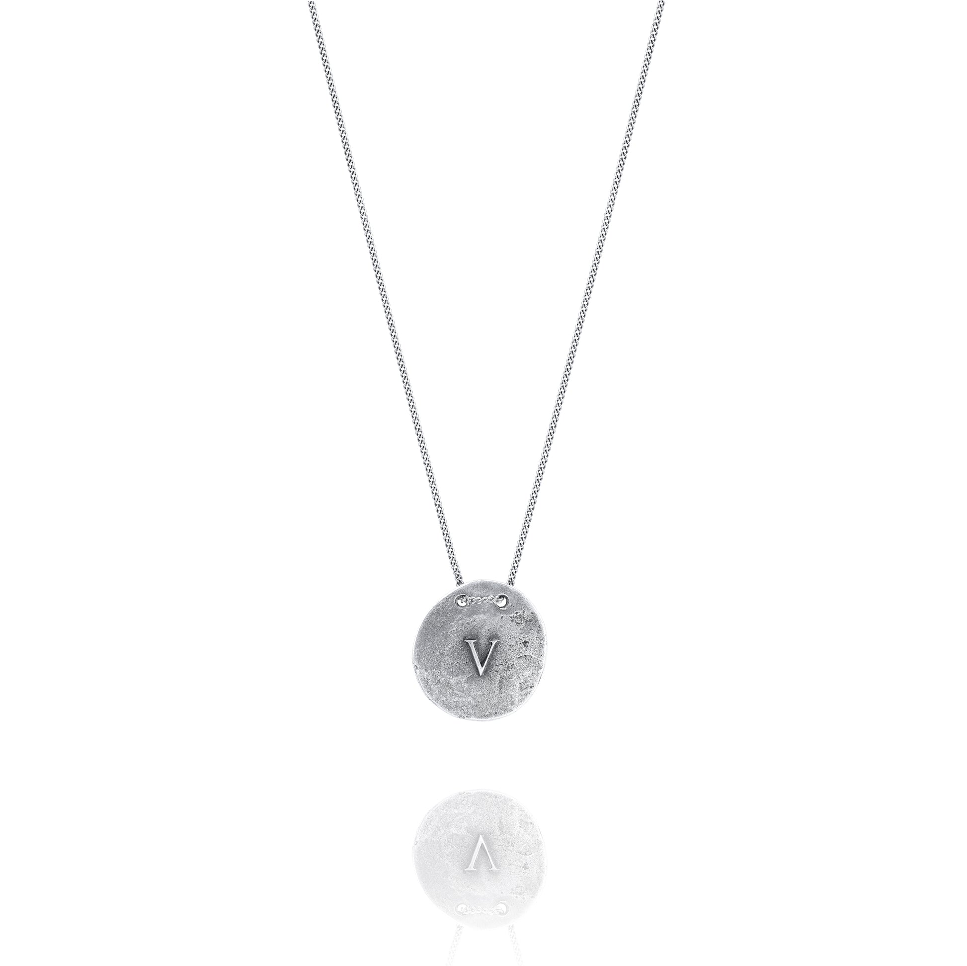 Silver Necklace V from Violet Front