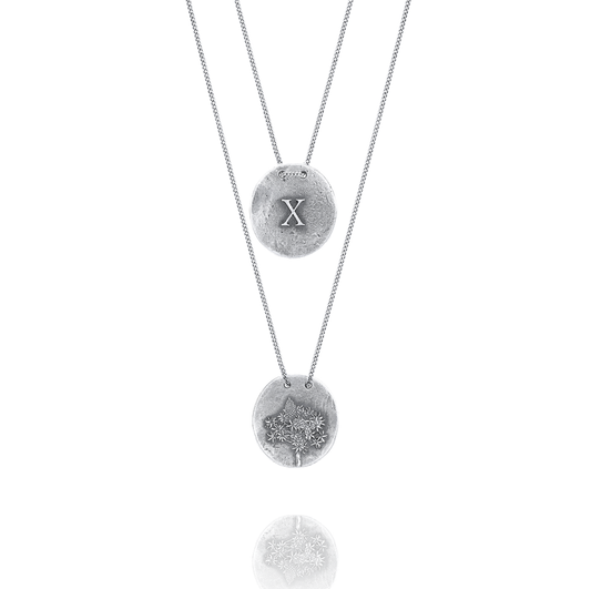 Silver Necklace X from Xerophyllum